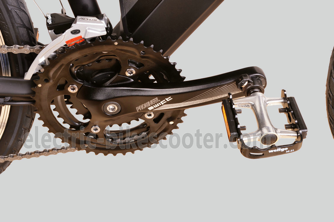 Matt Black Battery Powered Mountain Bike 500W 27 Speed Battery Inside 26.50Kgs Disc Brake