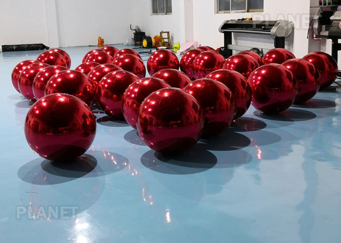 Dazzle Color Inflatable Mirror Ball , 60cm Inflatable Disco Balloon For Wedding Decoration