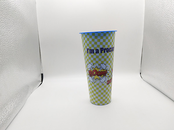 Eco-Friendly Disposable Plastic Cup For Restaurants , Iml Cups Customized Color
