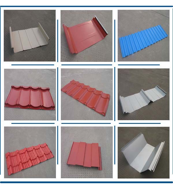 1250 mm Galvanized Roofing Sheet Roll Forming Line 5.5kw Durable