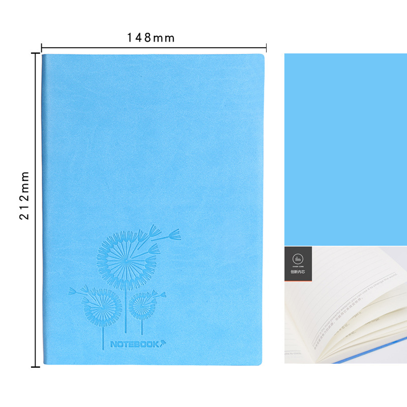 2022 Custom Logo Pu Leather Softcover Notebook Journal for Daily Weekly Monthly Planner