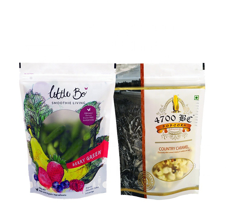 OPP Clear Food Packaging Pouch With Zipper 50-300micron Thickness