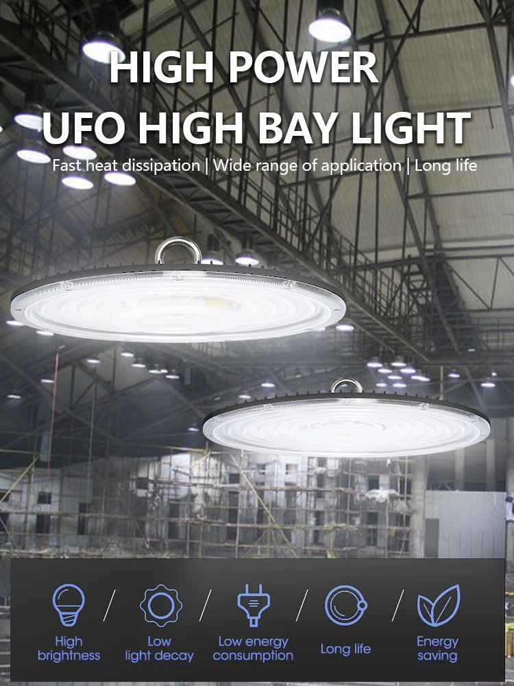 Led UFO 100W 150W 200W 300W 400W Industrial Lighting Highbay Lamp Warehouse Garage Canopy Light UFO Led High Bay Light