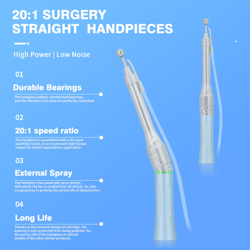 20 Degree Dental Straight Handpiece Unit Dental Implant Surgery Handpiece