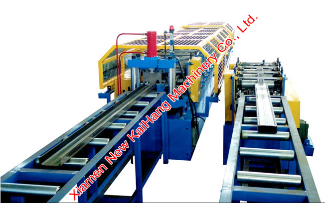 Blue Upright Roll Forming Machine / Boxbeam Panel Forming Machine For Shelves System