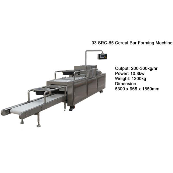 Full Automation Cereal Bar Forming Machine For Puffing Rice , 200-300kg/Hr