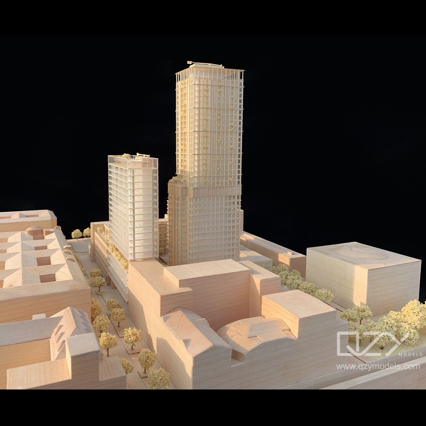Basswood Architectural Section Model JKP 1:500 Warsaw Project