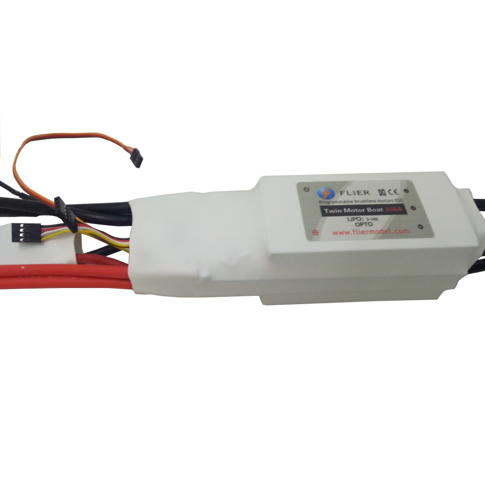HV Flier 2 In 1 Twin Brushless ESC 16S 300A Customized For Rc Boat Efoil Delicate