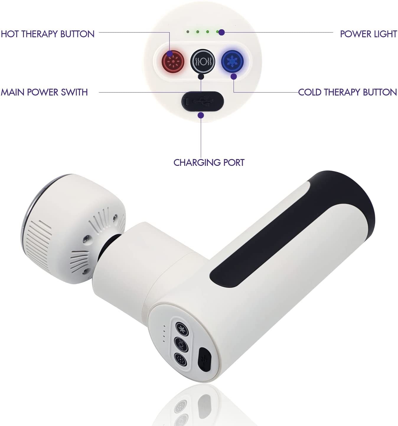 35 - 50dB Type C Charging Mini Massager Gun With Brushless Motor