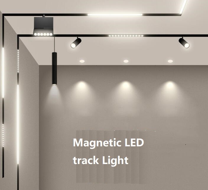 48v Magnetic Linear Track Light Ceiling Recessed foldable 20W