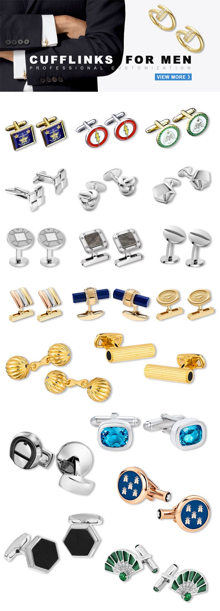Personalized Engraved Metal Cufflink Gift Set For Wedding Party