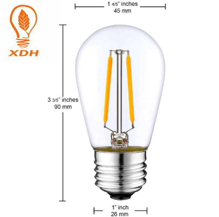 ST45 S14 LED String Bulb Edison Lights For Outdoor 220V 240V 2W 4W