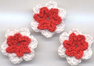 Handmade Crochet Flowers DIY Clothing accessories Cotton material Colorful decorative
