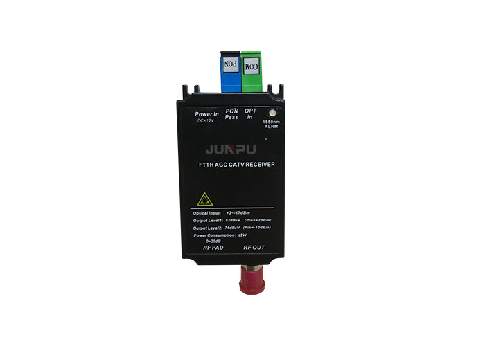 FTTH 1550nm Catv Fiber Optic Receiver / Mini Optical Receiver For Triple Play