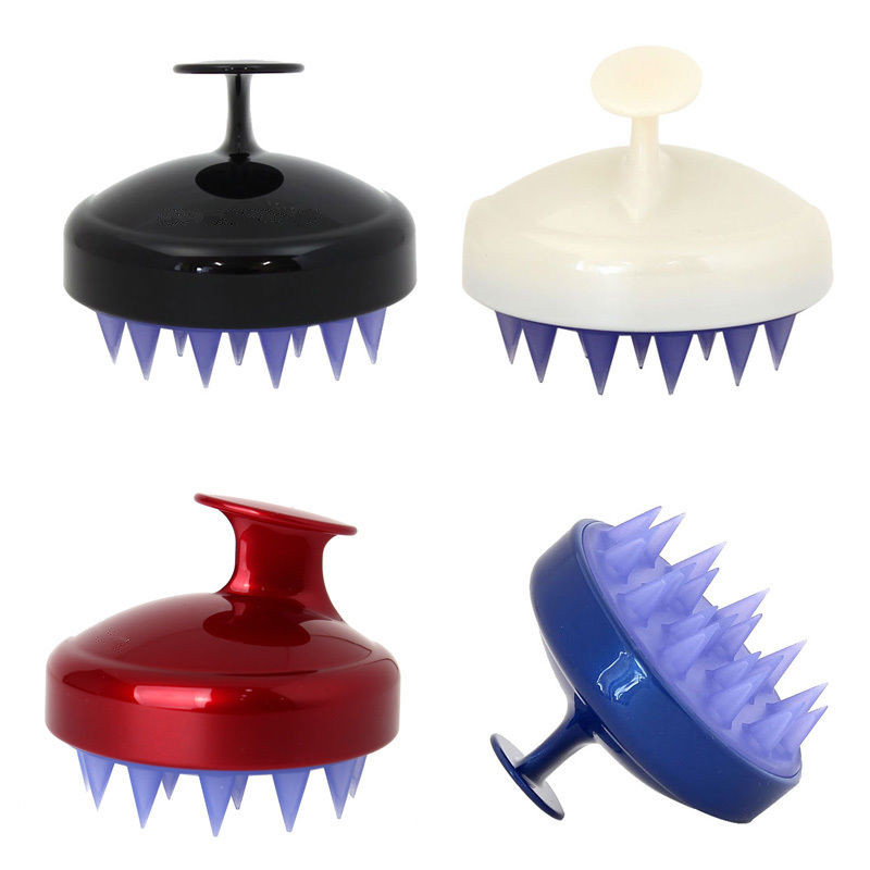 Hand Held Silicone Shampoo Brush , Scalp Massage Brush For Hair Growth