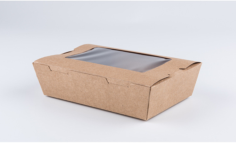 Disposable Waterproof Take Away Lunch Box Fast Food Box With Window