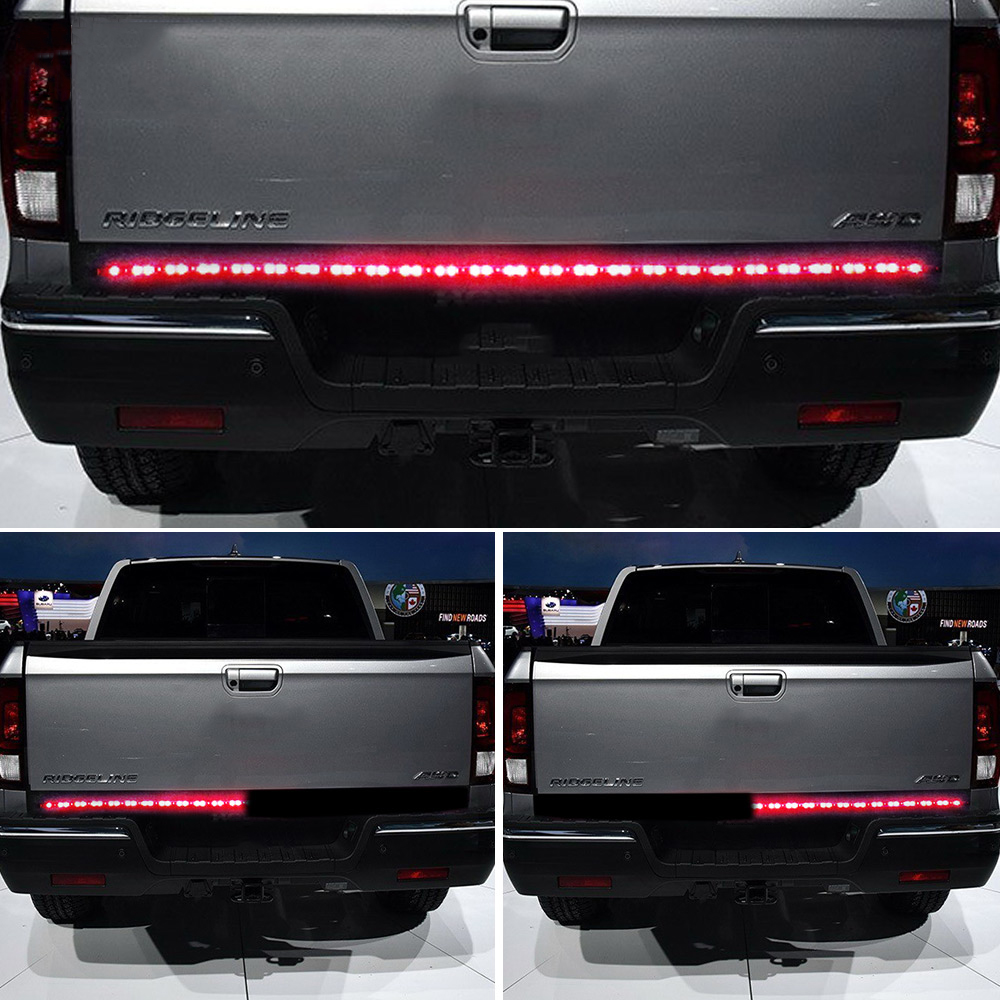 60" 8000K 360lm LED Car Trunk Tailgate Light Bar White Red