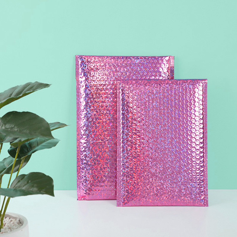 Waterproof PO PE Pearlescent Poly Bubble Mailers For Clothes Packaging