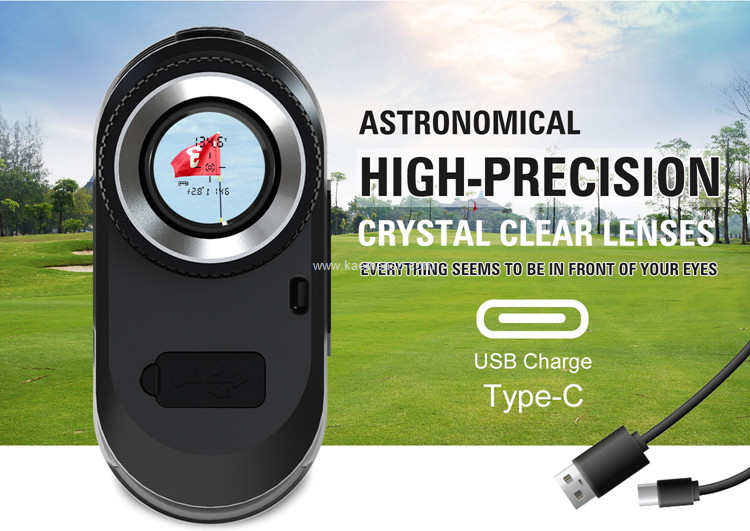 kaemeasu 1500m Optical Telescope Golf Rnagefinder USB Charging Distance Meter 95% Transmittance H1500H