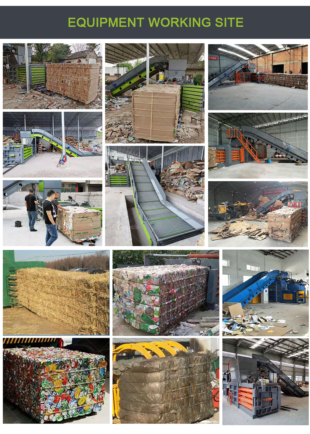 Waste Carton Bale Press Machine 400-500kg/M3 Metal Scrap Baler
