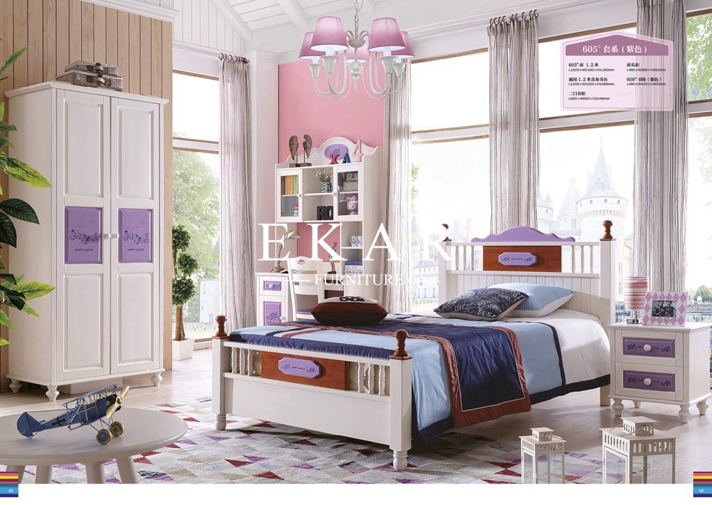 Double bed with guardrail Double-deck Children Bed