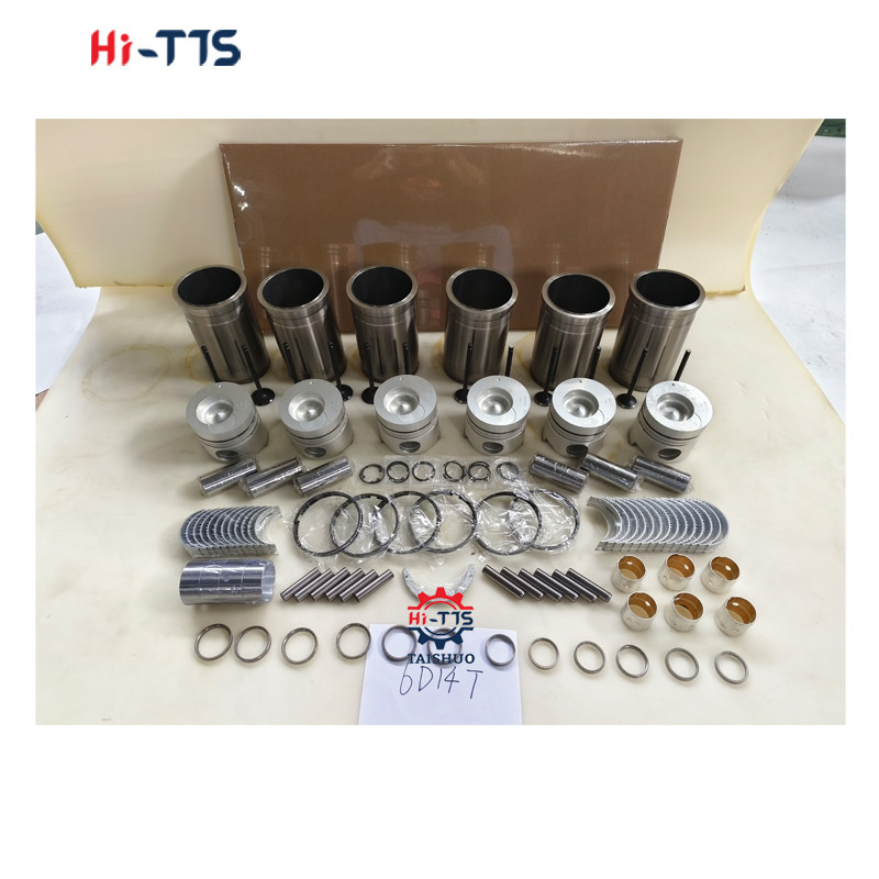 6D14T Engine Kit for Excavator E120 E140 E180 Liner, piston, ring ,Valves, Bushing, Full Gasket Kit