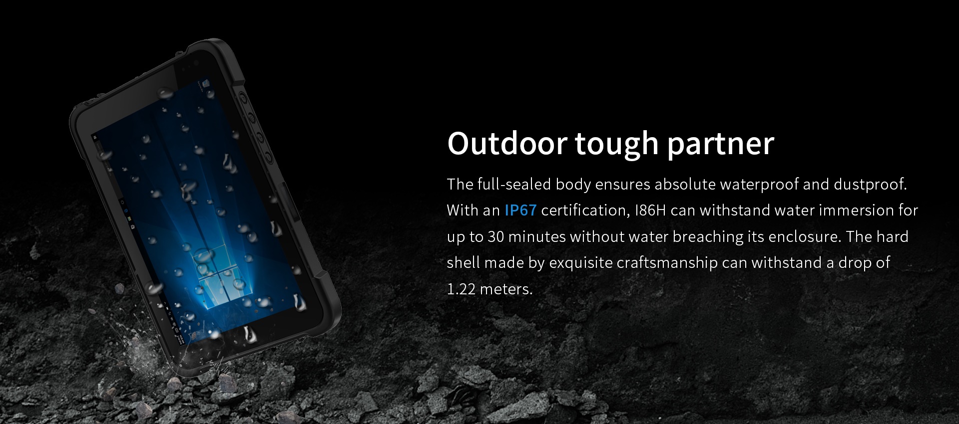 8-Inch Tablet PC with Touch Screen Camera Wi-Fi Bluetooth and Win10 Intel Processor