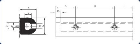 Mould or Extruded DD Rubber Bumper Fender D Shaped Solid Rubber Fender