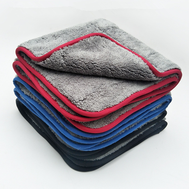 Custom Thicken Plush Edgeless Microfiber Car Cleaning Cloth for Airplane 16 x 16 Square