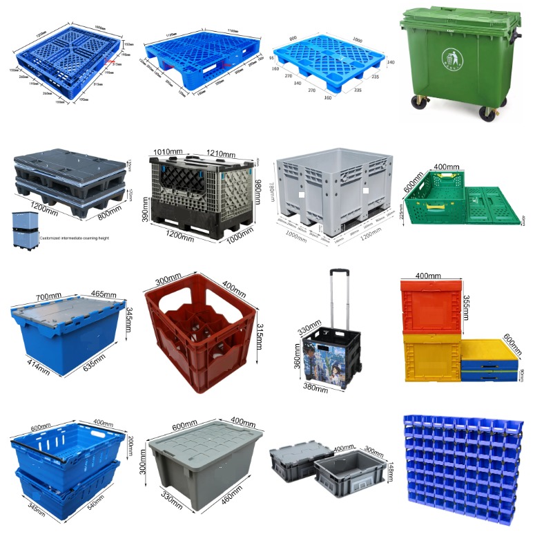 Storage Tote Distribution Container With Hinged Attached Lid Industrial Plastic Stackable Storage KeepBox Tote Container