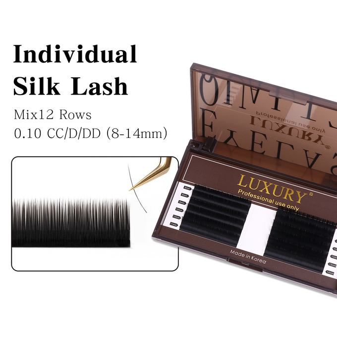YY Lash Extensions CC/D/DD Curl 0.10mm Thickness Volume Extension 8-14mm Long Lasting Matte Black False Lashes