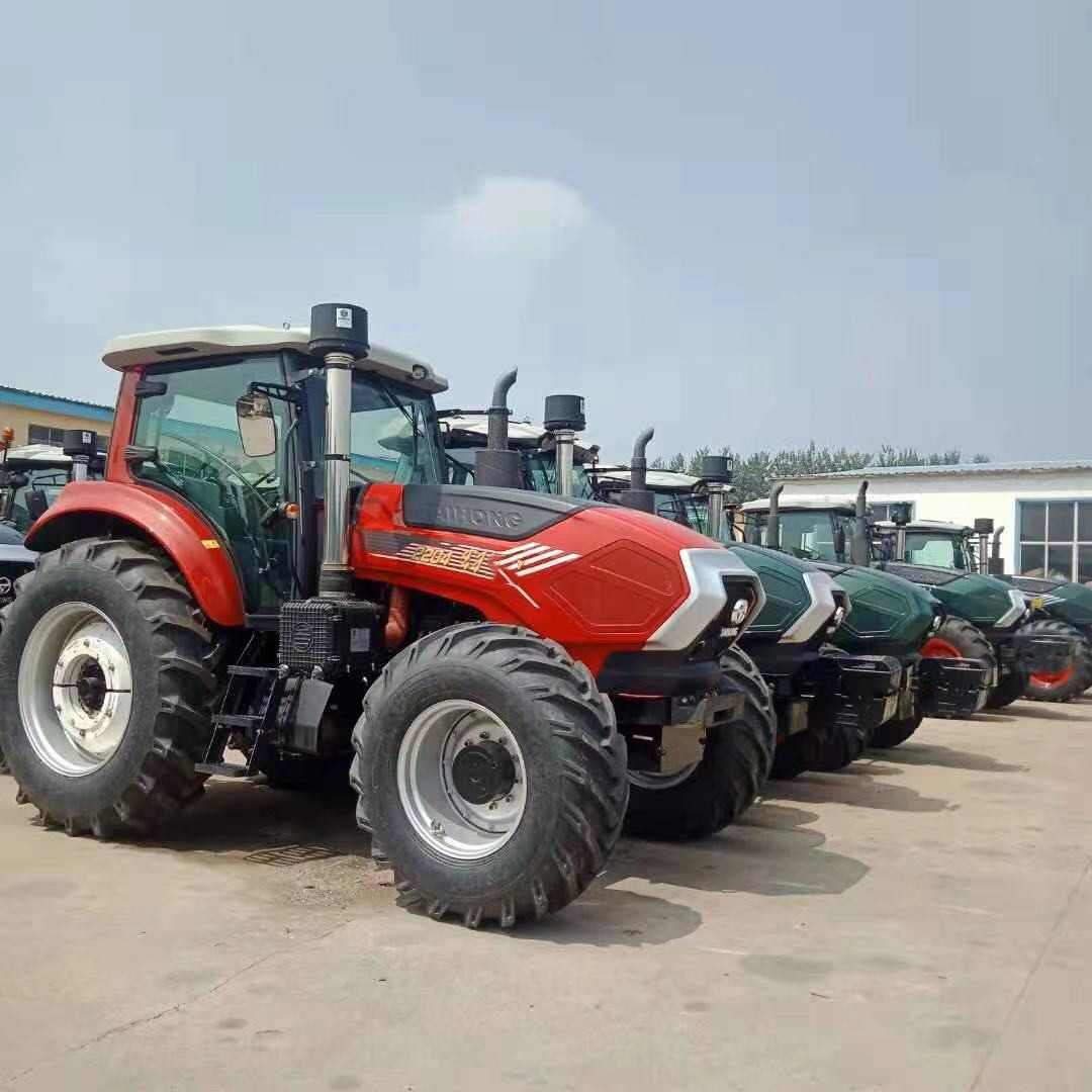 4wd 4*4 used farm tractors with loaders flat tyre steering hydraulic tractor with front end loader tractor