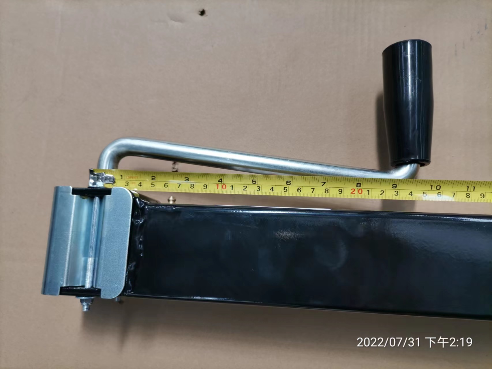7000LBS Square Tube Trailer Jack Stands Sidewind With Drop Leg 15" + 12" Lift