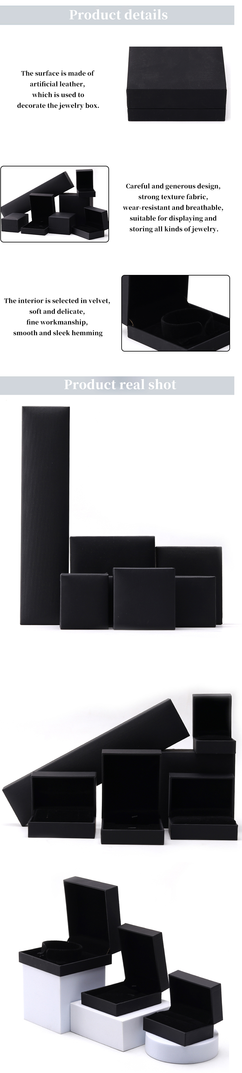 Luxury Packaging Paper Jewelry Box Custom Design for Bracelet Ring Necklace