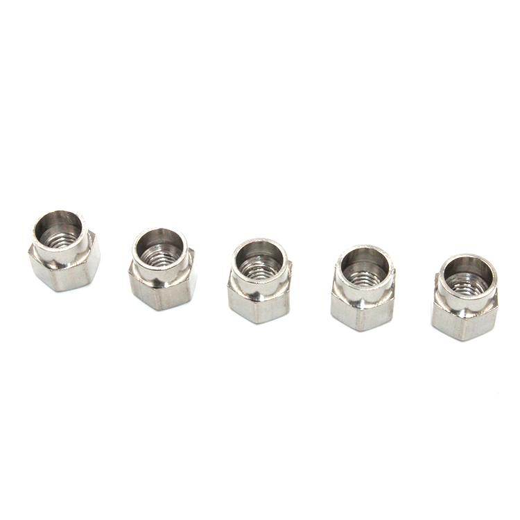Micro Machining Customized Brass Steel Nuts Lower Hexagon Stainless Steel Barrel Nut