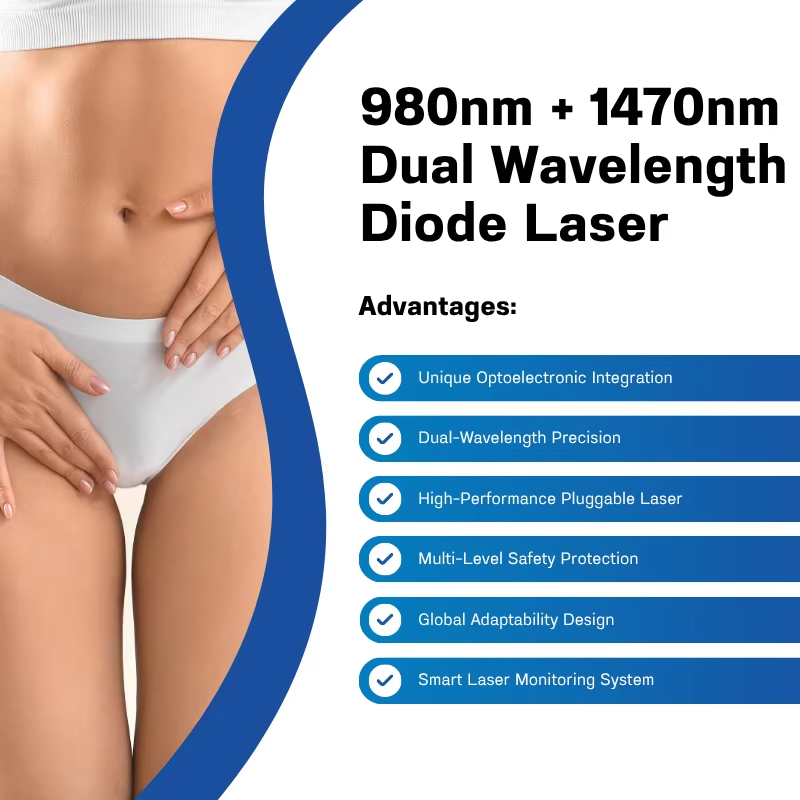 980nm 1470nm Diode Laser Gynecology Vaginal Tightening Surgery Laser