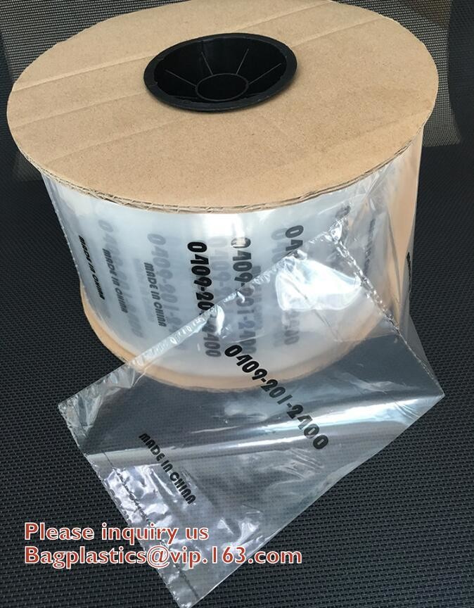 clear LLDPE easy tearing line pre-opened in roll bag,Factory custom LLDPE plastic autobag Preopened polybag on a Roll