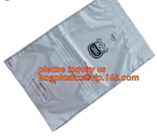 Security plastic bag with adhesive tape for cash, plastic money bag, Security Money Cash Bag For Airport/Bank and police
