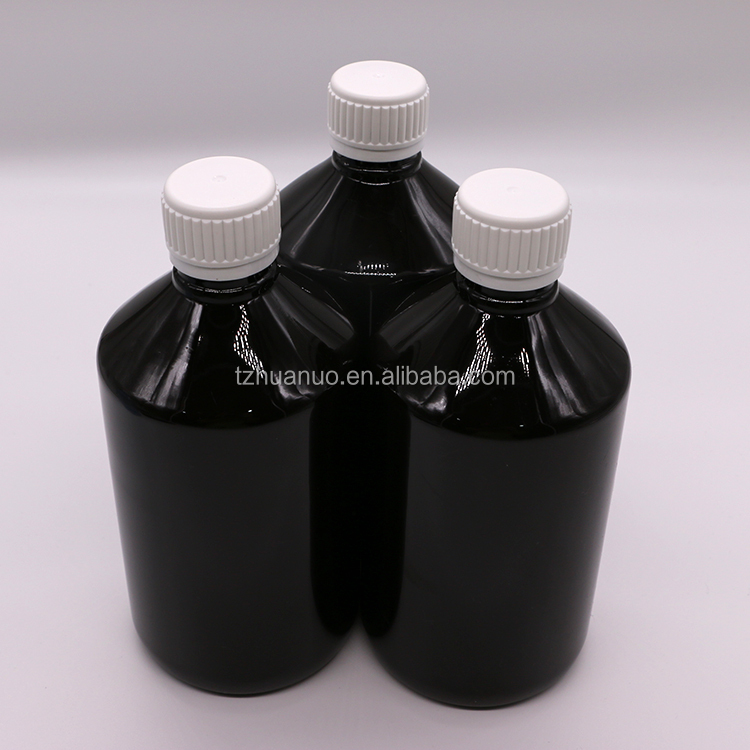 500mL/16.9oz PET Plastic Syrup Bottle Liquid Supplement Medicine Container with Lids