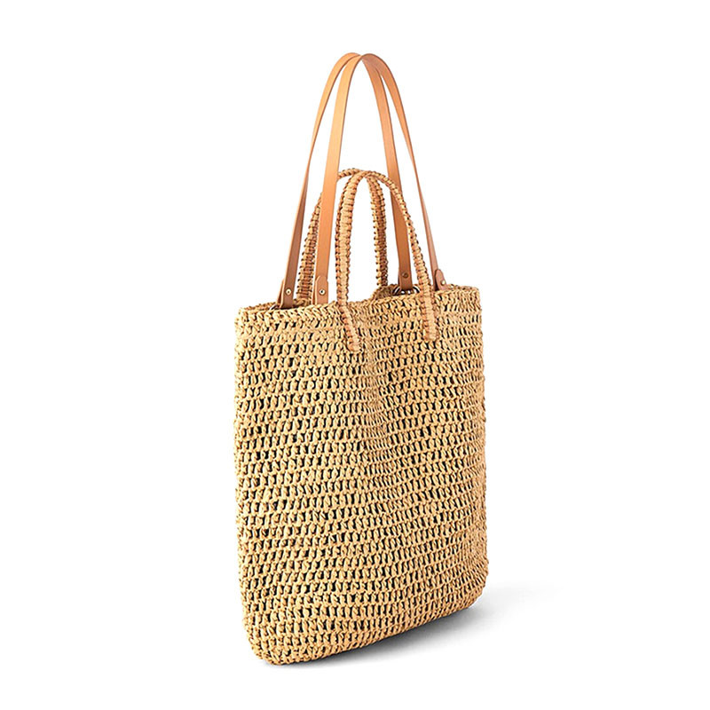 Rural Style Summer Beach Crochet Bag Tote Women Small Fresh Straw Woven