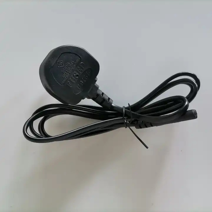 XianDa Swivel Ac UK 2 Pin Plug To IEC C7 Connector Euro plug Power Cable Electrical Extension Cord AC UK Power Cord