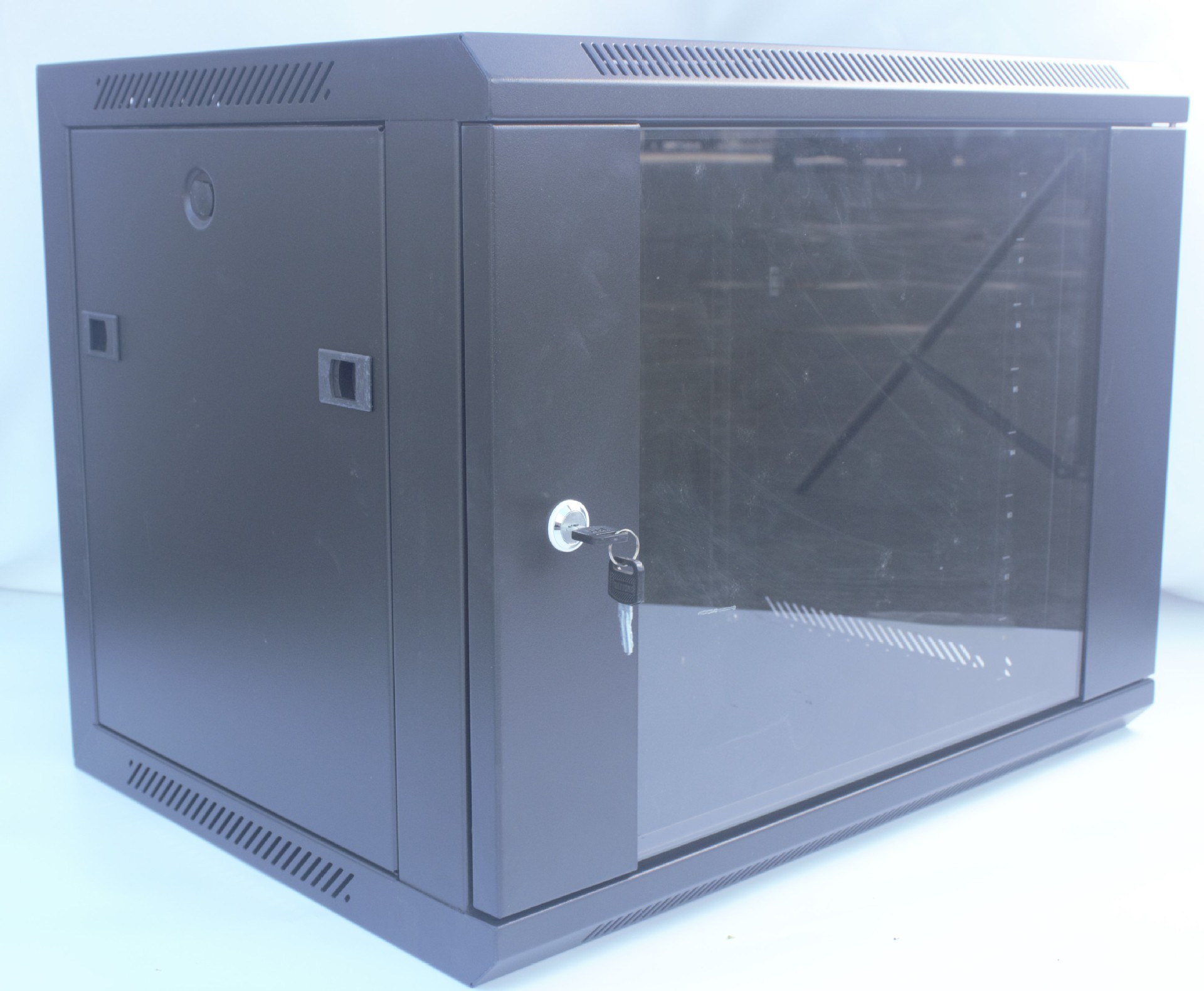 9U Server Rack Cabinet 19" Wall Mount Removable Black Data Cabinet/Network Rack