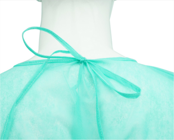 Non Woven Disposable Isolation Gowns Lint Free Breathable For Hospital