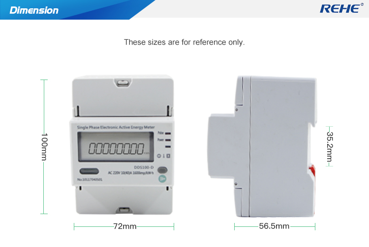 Din-Rail Type Digital Meter Single Phase Electronic Type Active Energy Meter