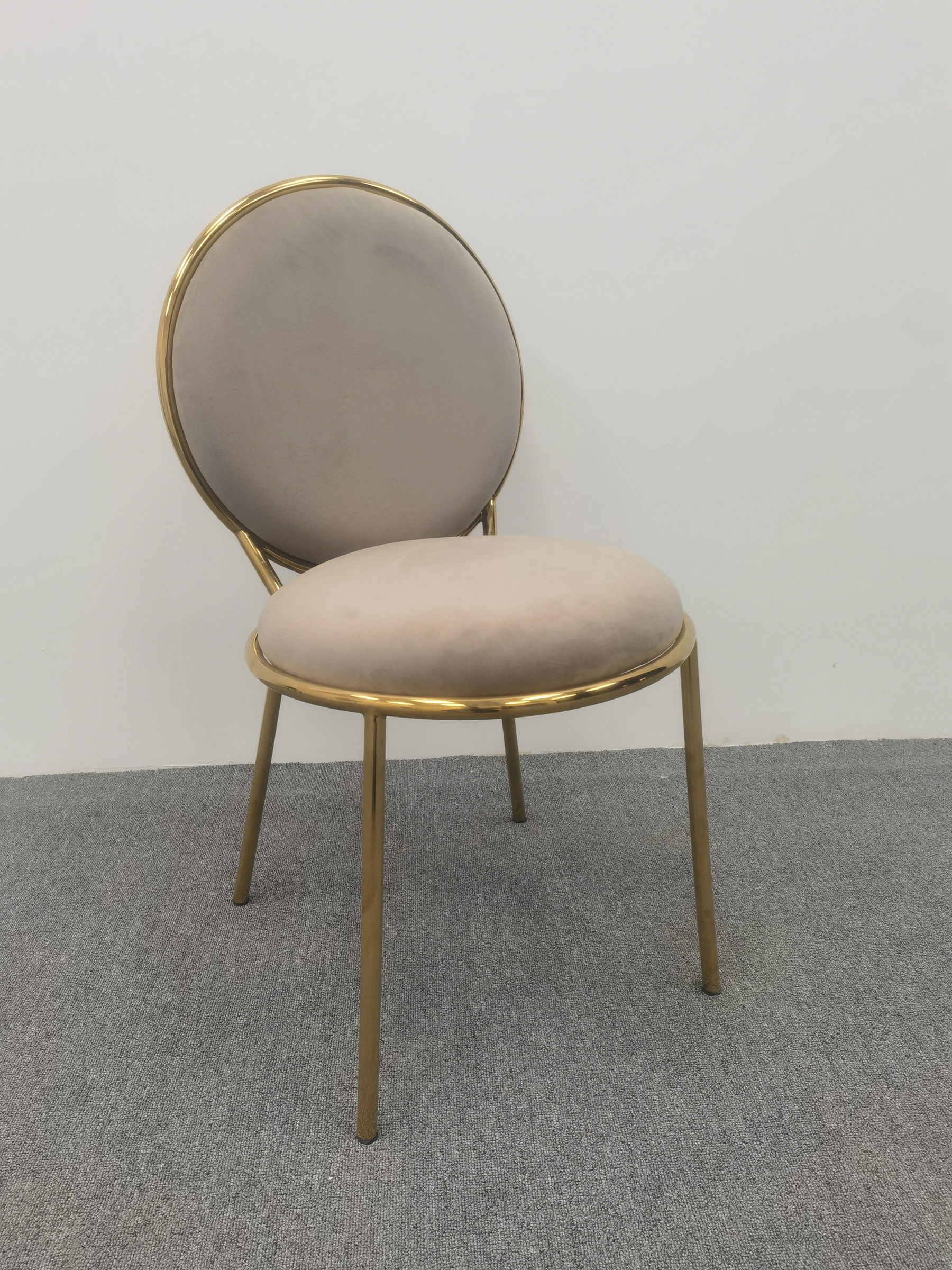 Brown velvet dining chair round Back Chair cheap round dining table and chairs