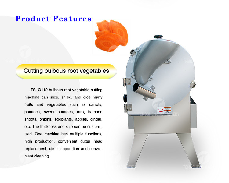 SS Slender No Sticky Edges Vegetable Processing Machine Tengsheng