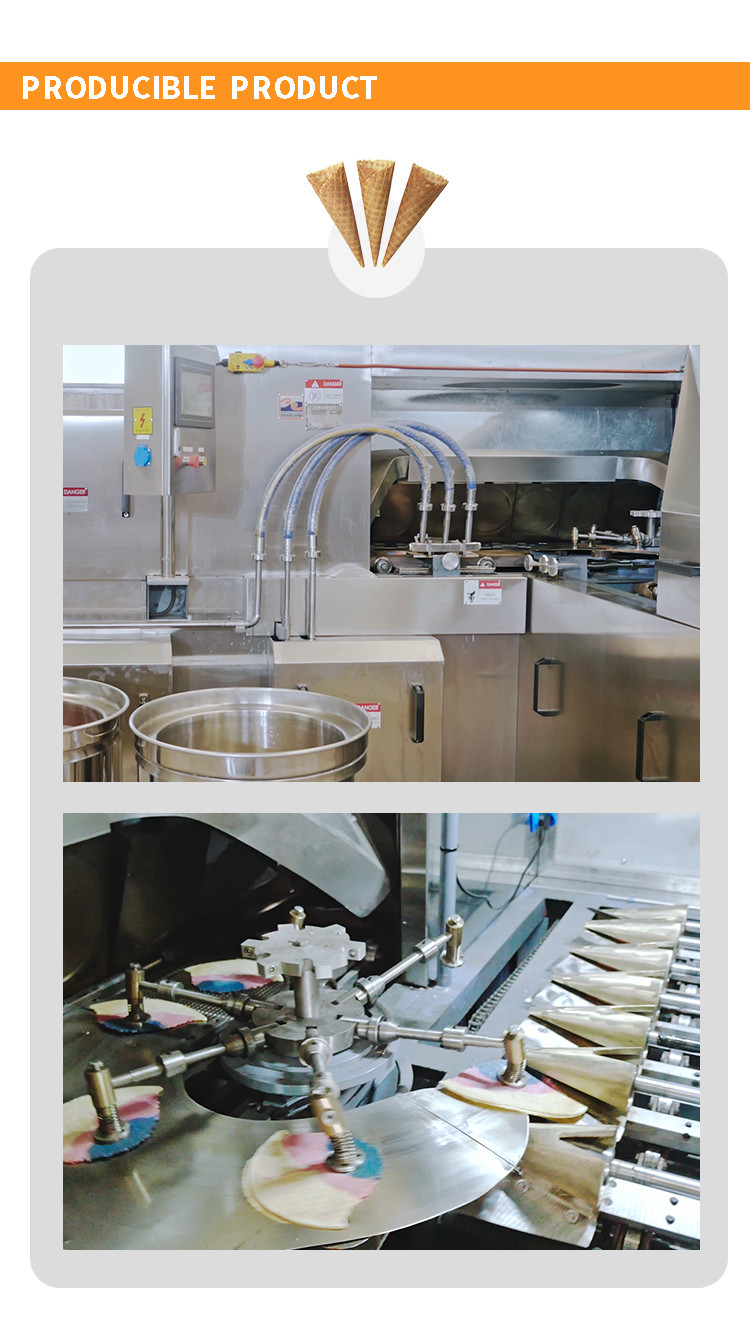 Large-scale automatic multi-functional crisp tube production equipment,107 240*240mm baking templates.