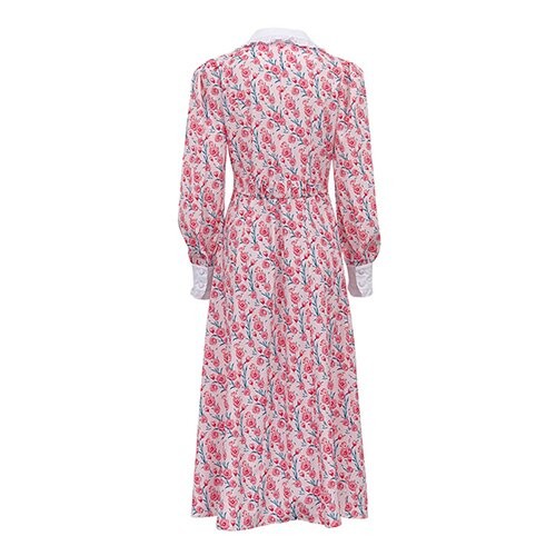 OEM maufactory Print Long Skirt Doll Collars Polyester European American Long Sleeved