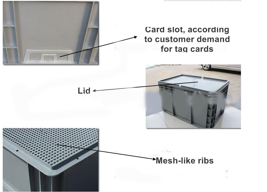TPO plastic EU containers storage box for auto parts