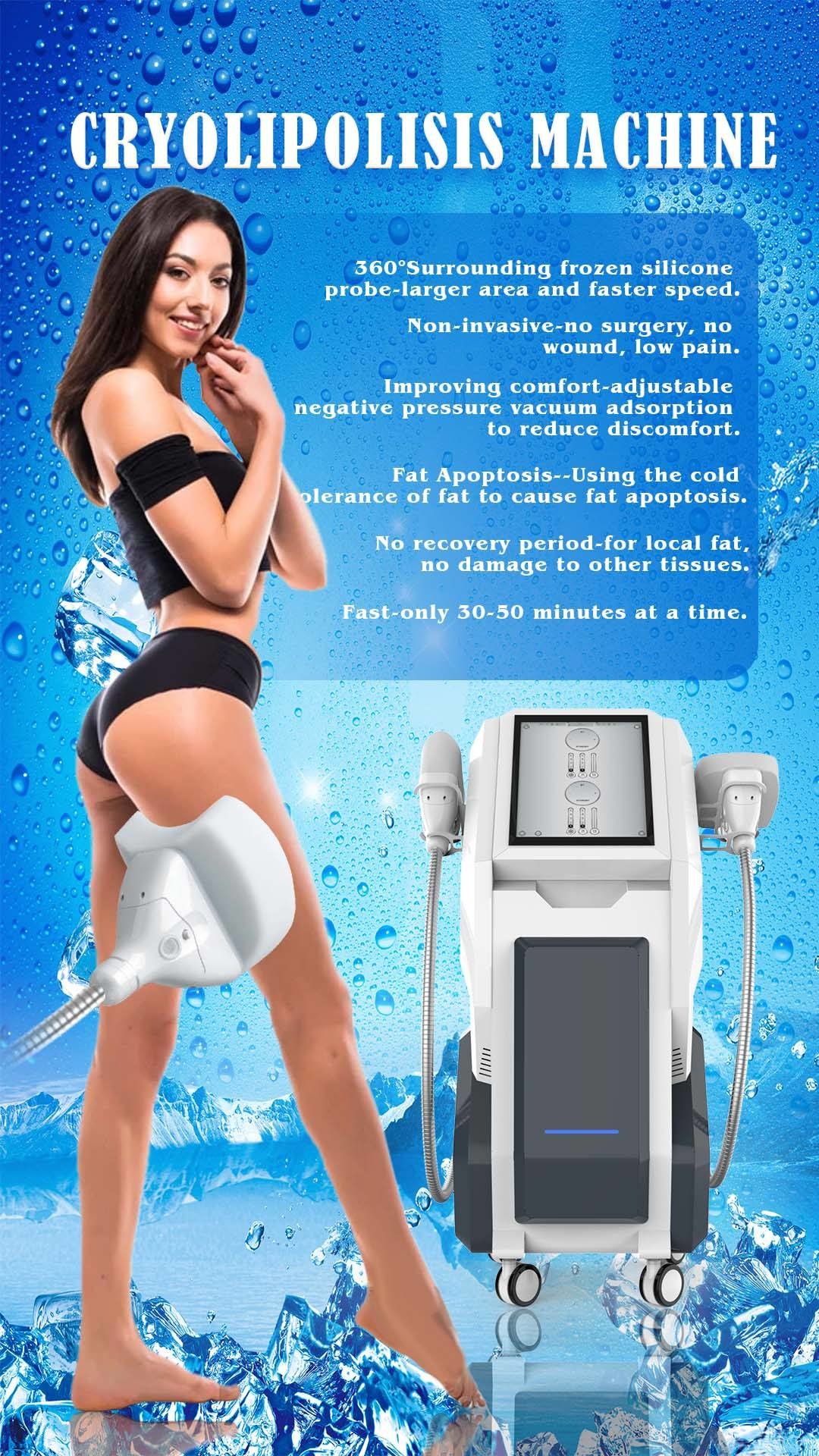 FDA 6pcs Handle 360 Cryolipolysis Slimming Machine Vacuum Cavitation RF